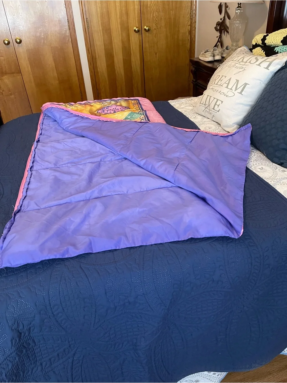 Disney Princess Girls' Yellow & Pink sleeping bag